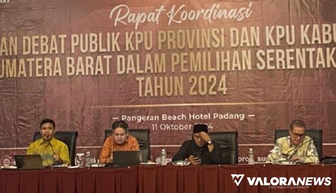 KPU Sumbar Hadirkan 2 Komisioner Komisi Informasi di Rakor Debat Publik Kampanye Pilkada...