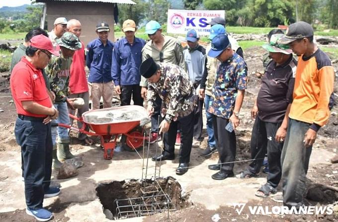 KSB Panampuang, KKT dan Sampoerna Bangun Huntara untuk Korban Banjir Lahar Dingin Nagari...