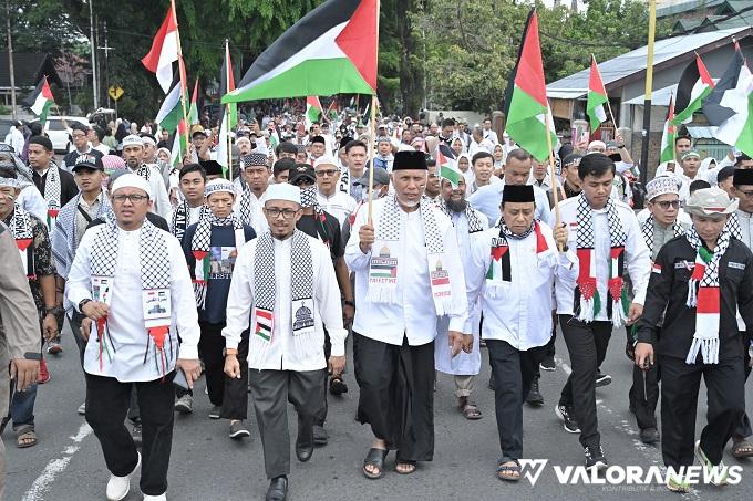 Masyarakat Sumbar Gelar Aksi Bela Palestina, Gubernur: 300 LSM Berpartisipasi, Rp2,7...