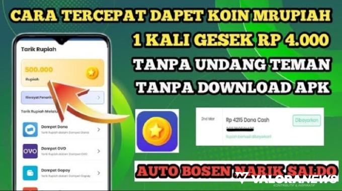 Aplikasi Penghasil Uang MRupiah Terbukti Membayar, Sehari Raup Rp160 Ribu Saldo DANA!