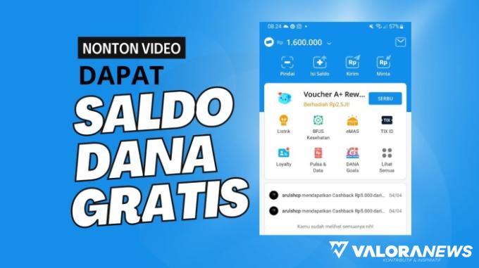 Nonton 1 Video Facebook Dapat Rp7.500 Saldo DANA Gratis di Aplikasi Ini, Apakah Terbukti?