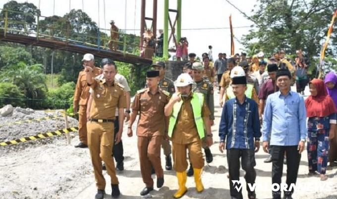 Pembangunan Jembatan Permanen Simaruok Dimulai, Ini Harapan Bupati