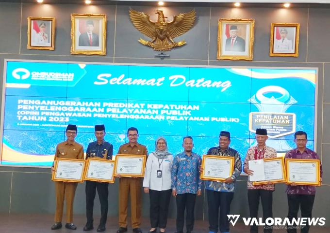 PENGHARGAAN OMBUDSMAN 2023, Mahyeldi: Semoga di 2024 ini, Kualitas Pelayanan Bisa Lebih...