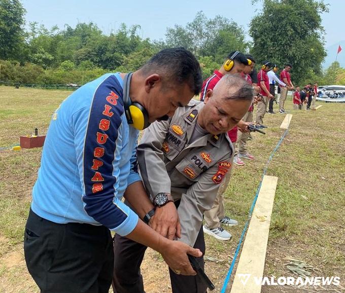 Personel Lapas Suliki Ikuti Latihan Menembak Bersama Polres Limapuluh Kota