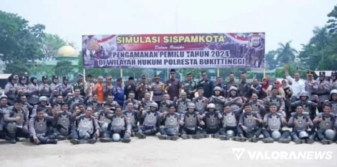 Polresta Bukittinggi Siagakan 310 Personel untuk Amankan Pemilu 2024