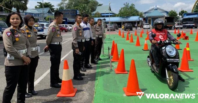 Praktek Ujian Sim C, Polda Riau Tak Lagi Praktekan Manuver Angka 8, Diganti Pola Huruf S