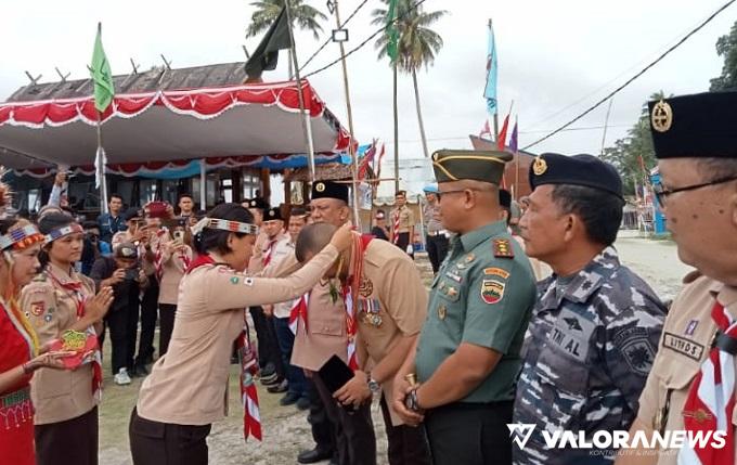 Pramuka Sumbar Gelar Kemah Bela Negara di Mentawai, Audy Joinaldy Naik Jetski menuju...
