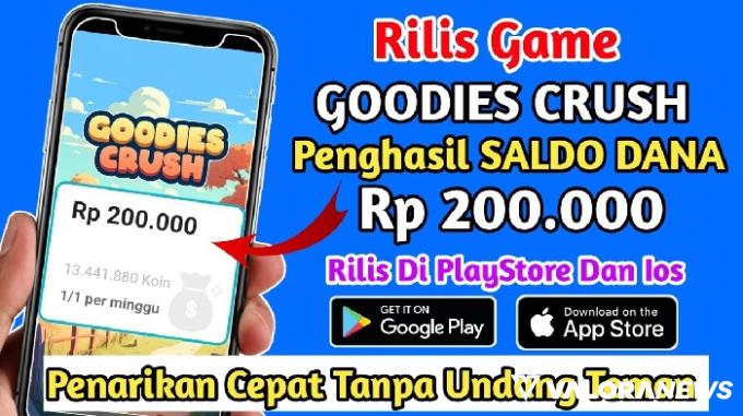 Saldo DANA Gratis dari Aplikasi Game Online Goodies Crush, Seminggu Dapat Rp200 Ribu!