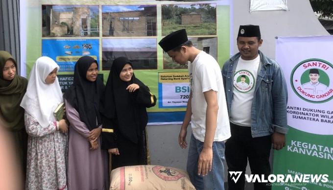 Santri Dukung Ganjar Bantu Pembangunan Ponpes Tahfiz Al Quran Ar Rahman Padang