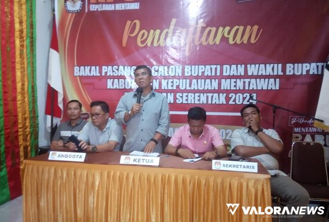 Tiga Paslon Mendaftar di Pilkada Mentawai 2024