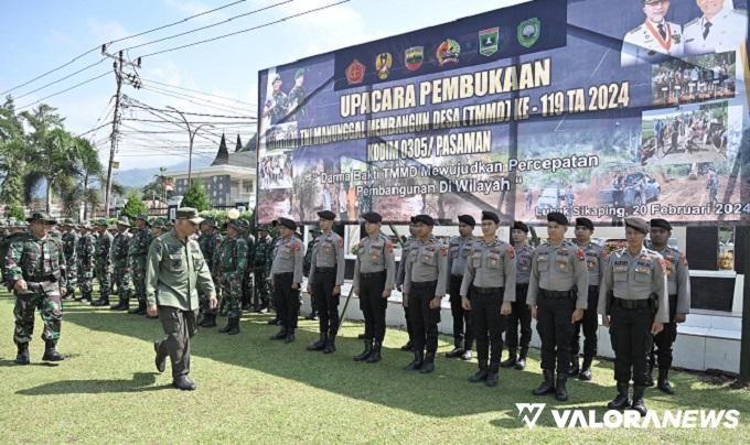 TMMD ke-119 di Pasaman Dimulai, Gubernur: Jadikan Prinsip Gotong Royong sebagai Motivasi...