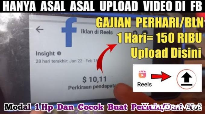 Upload Video Asal-asalan di Facebook Dapat Uang Rp150 Ribu/hari? Jadi Ini Caranya