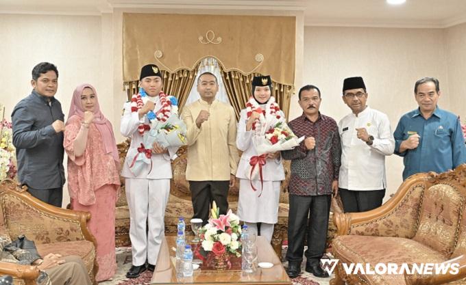 Wagub Sumbar Jemput Dua Paskibraka Nasional 2024 Asal Sumbar ke BIM, Ini Pesannya