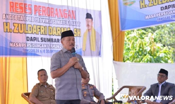 Zuldafri Darma Terima Aspirasi Nagari Padang Magek di Masa Reses I Tahun 2024