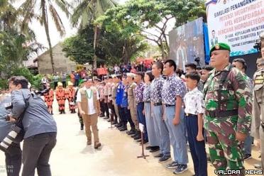 Suasana apel kesiapsiagaan bencana yang digelar di halaman...