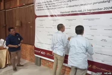 Pasangan calon bupati dan wakil bupati Mentawai,...