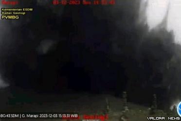 Ini foto visual letusan pertama kali Gunung Marapi...