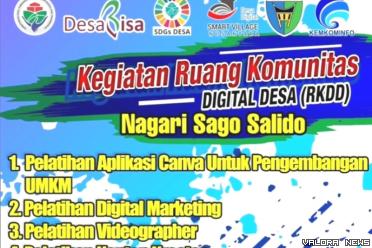 Pelatihan digital nagari sago salido kecamatan IV Jurai,...