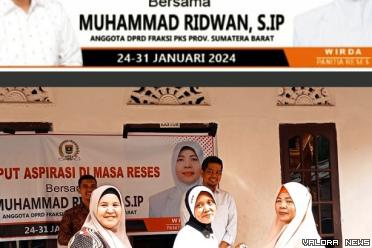Anggota DPRD Sumbar, Muhammad Ridwan saat berdialog dengan...
