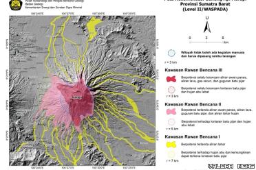 Infografis kawasan rawan dampak bencana erupsi Gunung...