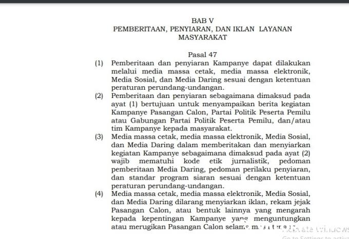 Peraturan KPU No 13 Tahun 2024 tentang Kampanye Pilkada Serentak 2024.